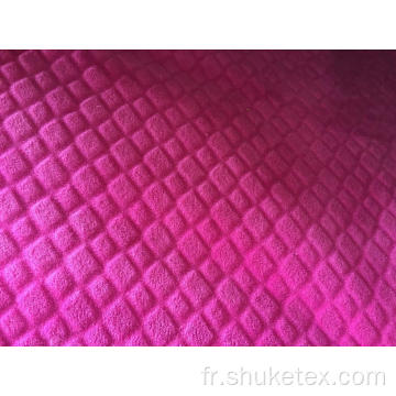Tissu à tricoter en jacquard brillant à carreaux flanelle